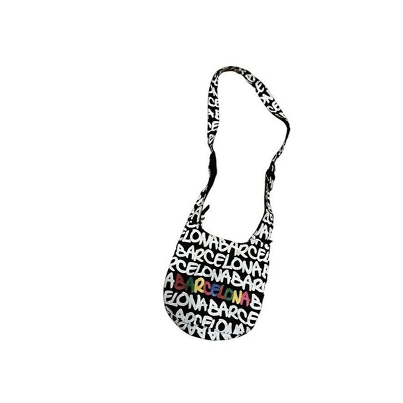 Robin Ruth Barcelona Shoulder Bag Colorful Logo Print Tote Travel Barcelona - Picture 2 of 3